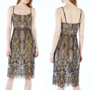 BCBG Akers geometric lace dress